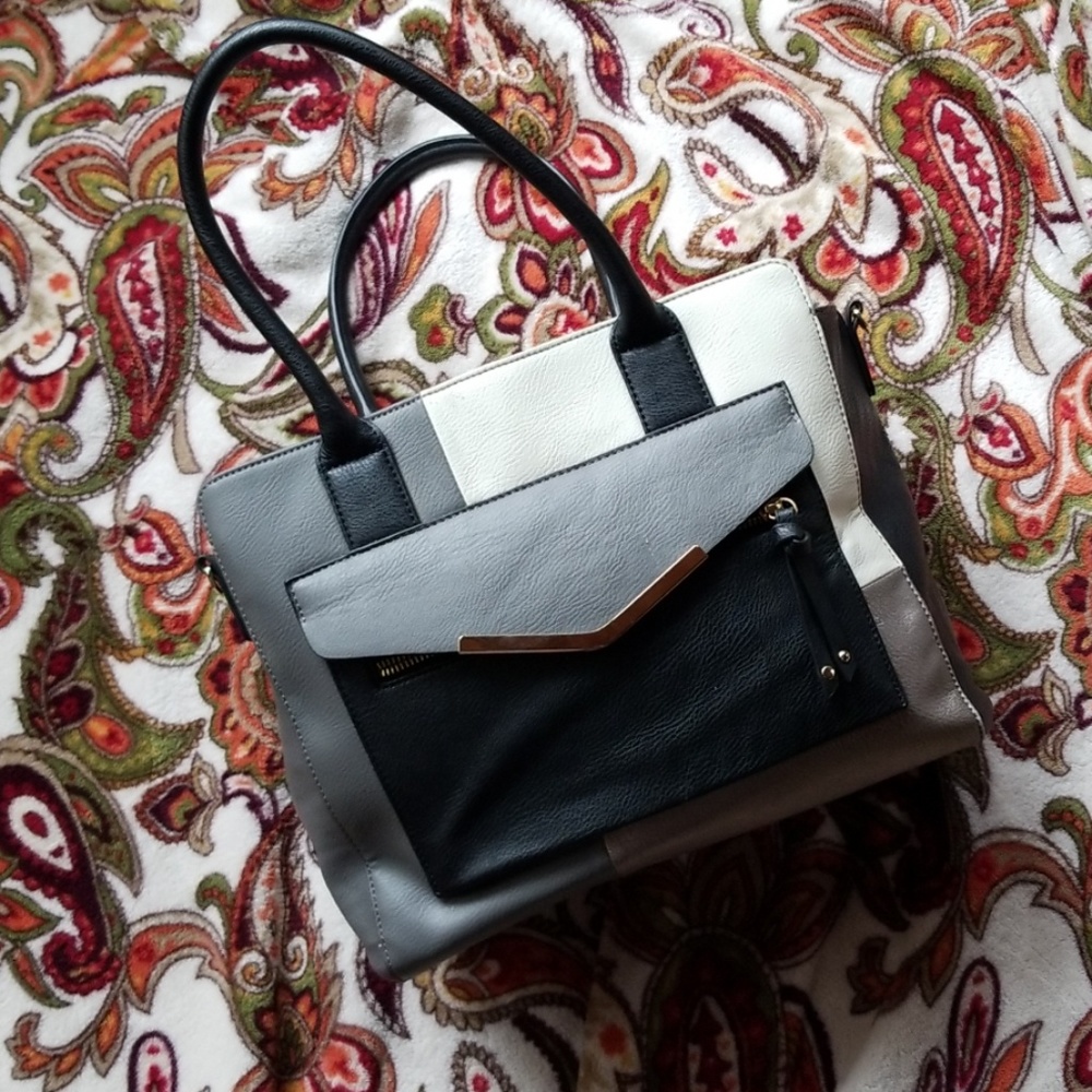 Tote Bag Black, Grey, Cream, Metallic Taupe